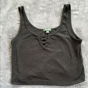 Black Cropped Tank Top